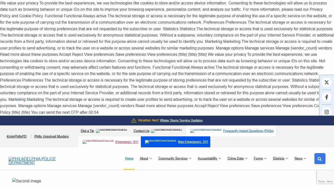 Home Philadelphia Police Department (PPD)